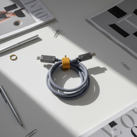 Nuevo Cable USB Tipo-C YP-050 al por Mayor a Bajo Precio 2026, Cable de Carga Rápida de Silicona Negra Trenzada de 1 m para Teléfonos Android y Computadoras