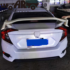 Haosheng — Spoiler arrière en Fiber de carbone ABS de <span class=keywords><strong>Type</strong></span> <span class=keywords><strong>R</strong></span>, compatible avec <span class=keywords><strong>Honda</strong></span> <span class=keywords><strong>Civic</strong></span> 10 Gen Sedan 2016 2017 2018 2019 2020 2021 - Product Image 2