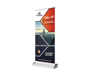 Hete Verkoop Aluminium Roll Up Banner Reclame Display Intrekbare Poster Banner Pull Up Banner Stand