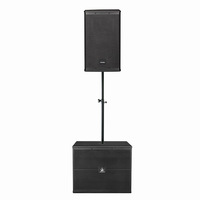 Système de sonorisation complet pour petites assemblées religieuses, scène extérieure portable, avec 4 enceintes de monitoring actives de 12 à 15 pouces