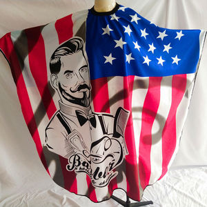 Cape de barbier professionnel Cape de beauté personnalisée avec Logo personnalisé pour hommes Cape de coiffure en polyester imperméable pour une utilisation en salon - Product Image 2