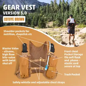 Factory Custom Nylon Outdoor Trail Cycling Running Hiking Climbing Skiing Lightweight Hydration Backpack Vest With Water Bladder