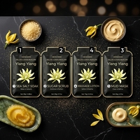 Kit de Pédicure Bio 4-en-1 à l'Extrait Naturel d'Ylang-Ylang pour Spa, Élimination des Callosités, Hydratation Longue Durée, Ensemble de Produits Pédicure et Manucure
