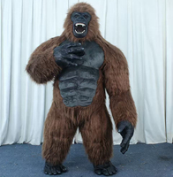 Masque personnalisé King Kong pour le visage, les mains et les pieds, pour costume de mascotte de gorille gonflable, accessoires de mascotte animale en latex naturel