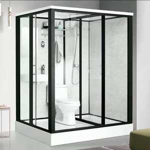 Unité de salle de bain préfabriquée sur mesure tout-en-un avec douche, lavabo et toilettes - Product Image 1