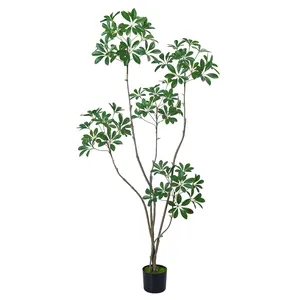 High Quality Wholesale Schefflera arboricola Australian Ivy Palm Artificial Plants Faux Greenery Garden Decor