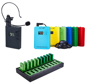 Système de guide touristique sans fil au prix d'usine <span class=keywords><strong>en</strong></span> Chine, 2 émetteurs + 20 récepteurs pour les petits groupes de touristes - Product Image 1