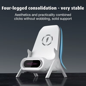 <span class=keywords><strong>Cargador</strong></span> Inalámbrico 3 en 1 de 15W para Teléfono, Magnético, Carga Rápida, Compatible con iPhone y Android - Product Image 2