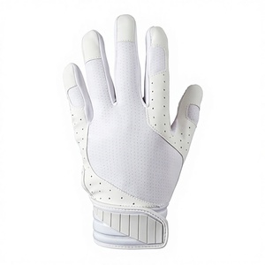Wholesale Professional Manufacturer Unisex Short Cuff Baseball Batting Gloves <b>Hook</b> Loop Closure Silicone Print Digital Leather - Product Image 3