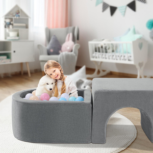 Bloques de escalada de espuma suave y pozo de bolas adecuado para gatear en interiores para niños, deslizarse y jugar - Product Image 3