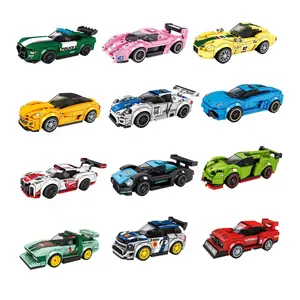 SEMBO Famous Vehicle Collect Racing Blocks Classic Car Model Building Bricks Toy