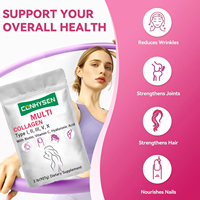 Poudre de protéine multi collagène avec biotine Acide hyaluronique Vitamine C de collagène Poudre de protéine soutien renforce les cheveux