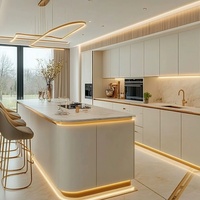 Expédition directe usine : Cuisine classique pour un style moderne durable, armoires hautes laquées brillantes