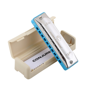 CONJURER Marca SERIE WH1002 Armónica Diatónica de 10 Agujeros Órgano de Boca de Plástico para Blues y Música Folclórica Instrumento Musical - Product Image 1