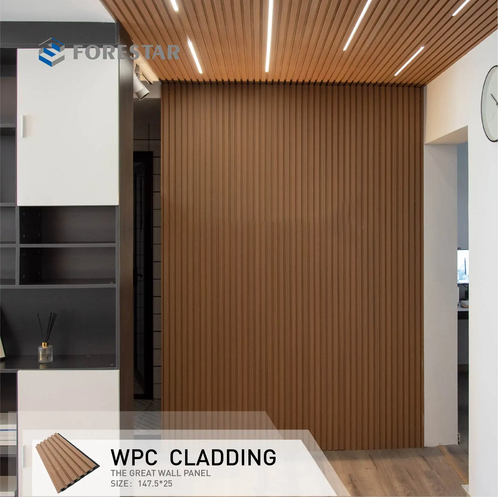 Hot Sale Wooden Plastic Composite Co-Extrusion wall panel OEM services provided WPC wall panel outdoor cladding