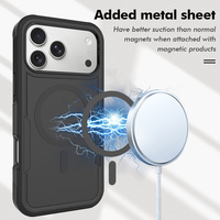 Coque antichoc robuste magnétique pour iPhone 18 17 Pro Max, étui hybride TPU PC, protection personnalisée, vente en gros