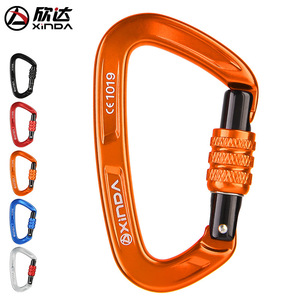 Xinda D-Type Carabiner Aluminum Alloy 2500kg Load Capacity For Climbing Safety Equipment - Product Image 3