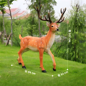 Grandi Sculture in Bronzo di Animali per Esterni, Statua di Cervo per <span class=keywords><strong>Giardino</strong></span>, Ornamento Realistico di Grandi Dimensioni Non Spostabile - Product Image 2