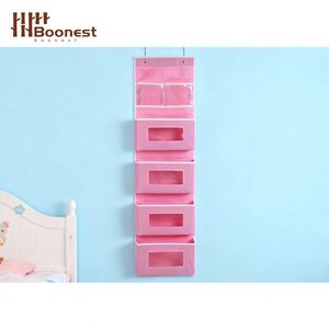 Over the Door Hanging Organizer With Multi <b>Large</b> Pockets Wall Mount Pantry Storage With Clear Window Over the Door Storage - Product Image 6