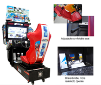 Gagnez de l'argent avec le simulateur de course automobile Super Outrun, écran LCD 32 pouces HD, jeux vidéo de course automobile