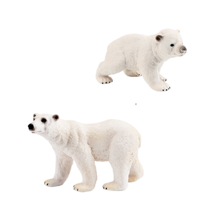Giocattoli per il commercio estero di simulazione artica modello animale mammifero orso polare cucciolo Zoo tenuto in mano - Product Image 1