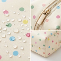 SENYU Pochette matelassée personnalisée en PU pour produits cosmétiques, porte-rouge à lèvres, sac de rangement pour maquillage, fermeture éclair, portable, avec poignée souple pour femme