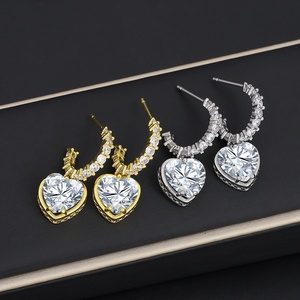JXX 5A+ Grade Cubic Zircon Inlaid <b>Stud</b> <b>Earrings</b> Gold <b>Silver</b> Plated Customizable Design Tarnish Free <b>Earrings</b> <b>Set</b> - Product Image 1