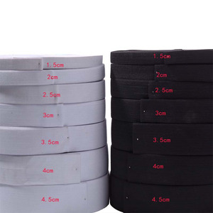 Bán buôn biểu tượng tùy chỉnh băng đàn hồi 25mm 30mm 35mm 40mm 45mm đen trắng dệt kim ban nhạc vải băng Polyester + Latex Oeko-Tex - Product Image 2