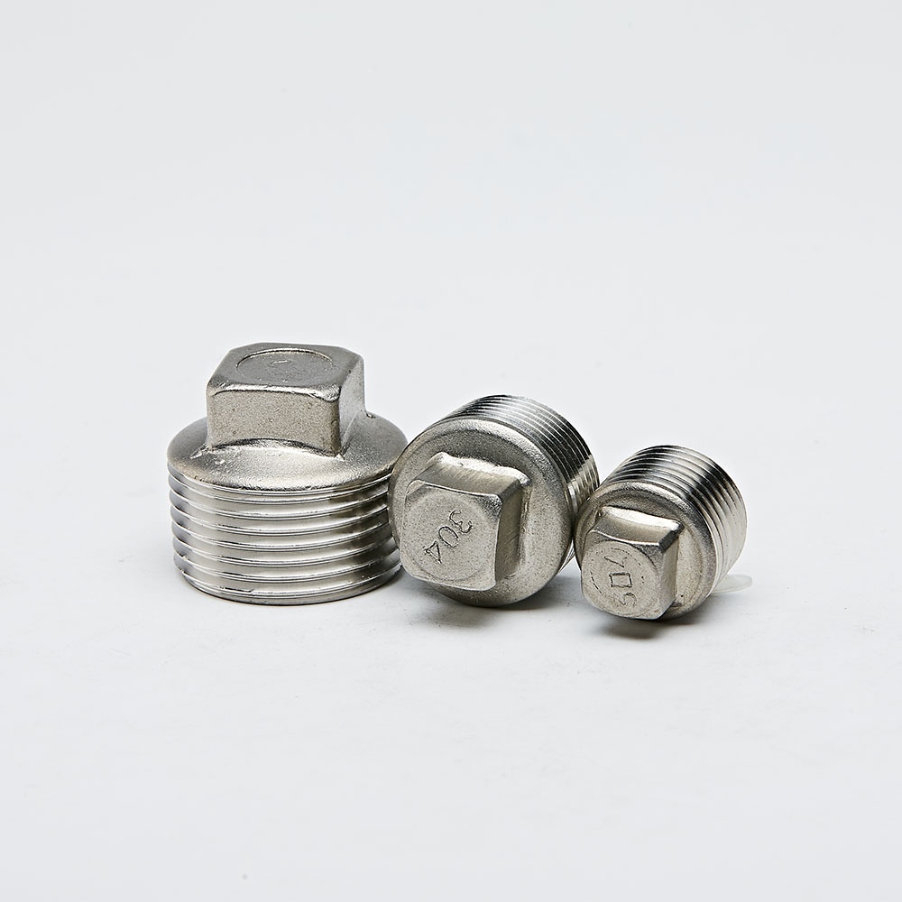 Stainless Steel Pipe Connector NPT/BSP Male Square Fitting Plug 1/2 Inch