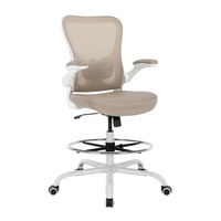 Chaise de bureau ergonomique noire en maille, réglable en hauteur, avec support lombaire, qualité garantie