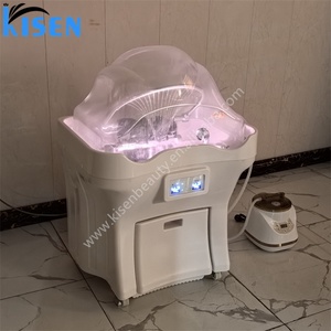 Équipement de salon de beauté professionnel Kisen, bac à shampooing portable pour spa capillaire mobile avec 2 réservoirs - Product Image 3