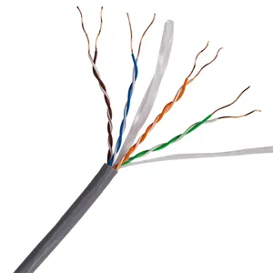 Digital Communication Twisted Pair Lan Cable Grey Cable Black Spool OEM Factory Customized Cables As Your Requests