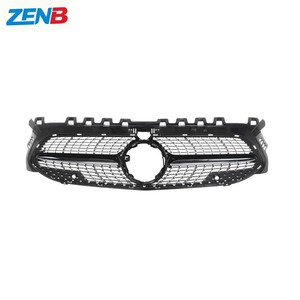 Convient pour Mercedes-Benz <span class=keywords><strong>Classe</strong></span> <span class=keywords><strong>A</strong></span> <span class=keywords><strong>W177</strong></span> A160 A180 <span class=keywords><strong>AMG</strong></span> A35 <span class=keywords><strong>calandre</strong></span> avant, style ciel étoilé, noir météore, matériau ABS neuf - Product Image 1