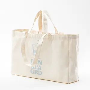 Borse in tela di cotone personalizzate con tote bag in tela di cotone di alta qualità con logo stampato