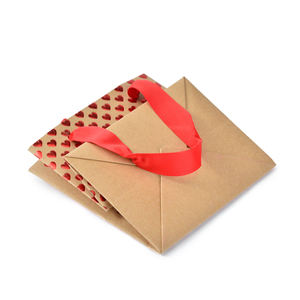 Sac en papier kraft imprimé pour emballage d'usine, pochette à main, logo personnalisé, estampage à chaud doré, sac cadeau de luxe avec poignée - Product Image 1