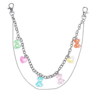 yueli Fashion Waist Chain Double Layer Bear Pendant Zinc Alloy Hip Hop Punk Denim Pants Chain Daily Wear - Product Image 5