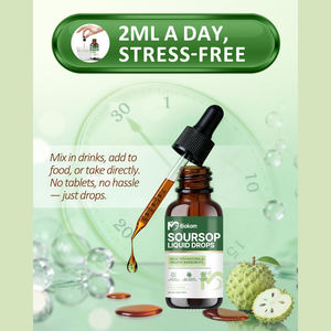 Compléments alimentaires liquides à base de corossol (graviola) pur et naturel de 60 ml, marque privée, avec algues marines, curcuma et moringa pour l'immunité - Product Image 4