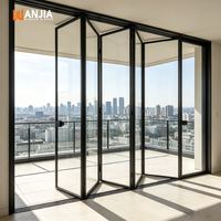 Portes pliantes intérieures HISENG pour économiser de l'espace au sol, en verre transparent, insonorisées, pour balcon