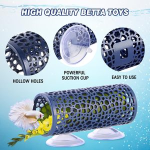 <span class=keywords><strong>Betta</strong></span> Toy, Goldfish Tunnel negro, pequeño agujero hueco materiales más seguros Camarón acuario decoración pecera tubo oculto - Product Image 4