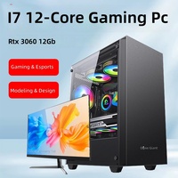 Ordinateur de bureau de jeu I712700 12 cœurs 20 threads, Turbo Max 4,9 GHz, ventilateurs ARGB PWM préinstallés, 16+512 Go