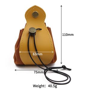 Portable Faux Leather DND <b>Dice</b> <b>Bag</b> PU Leather Drawstring <b>Bag</b> DND <b>Dice</b> <b>Bag</b> with Drawstring Button <b>Dice</b> Pouch - Product Image 2