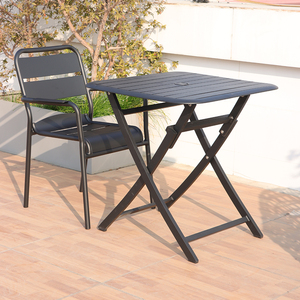Ensemble de 3 pièces pour patio, aluminium et <span class=keywords><strong>métal</strong></span>, table et chaises pliantes d'extérieur pour jardin de loisirs commercial - Product Image 1