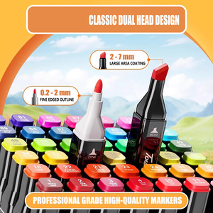 Ensemble de 24 à 262 marqueurs à alcool double pointe colorés, stylos à double embout, marqueurs à alcool pour croquis - Product Image 3
