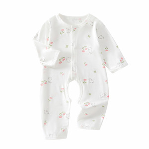 Body para bebé con entrepierna abierta, ropa de verano unisex transpirable de modal fino para recién nacidos - Product Image 5