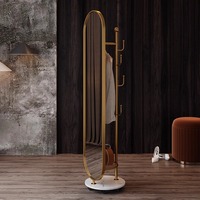 360 Degrés Rotatif Multi-Fonctionnel Sol Miroir Objectifs De Stockage Lentille Rotatif En Métal Maison Dressing Chambre Décoratif