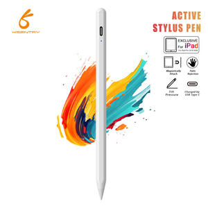 Stylet capacitif actif en aluminium texturé avec design magnétique, rejet de la paume et pointe de 1,7 mm pour <span class=keywords><strong>iPad</strong></span> - Product Image 1