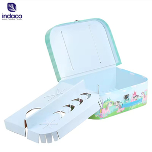 Kids Unicorn Fairy Tale Printed Paper Suitcase <b>Keepsake</b> <b>Box</b>, Custom Logo Cardboard Gift <b>Box</b> For Girls Birthday Present - Product Image 6