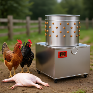 Plumeuse à poulet 20 pouces en acier inoxydable robuste, outil de déplumeage pour volailles - Product Image 2