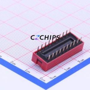 DSWB10LHGET DIP Switch Through hole Component (THT) Switch Flat <b>Toggle</b>, Raised Type Single Pole Single Throw 10 2.54mm - Product Image 2