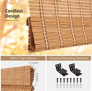 Chất Lượng Cao Lọc Ánh Sáng Tùy Chỉnh Của Nhãn Hiệu Con Lăn Mành Tre Cho Ngoài Trời - Product Image 4